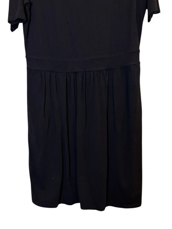 Lands' End Black Minimalist Midi Dress with Short Sleeves sz M - Picture 3 of 12